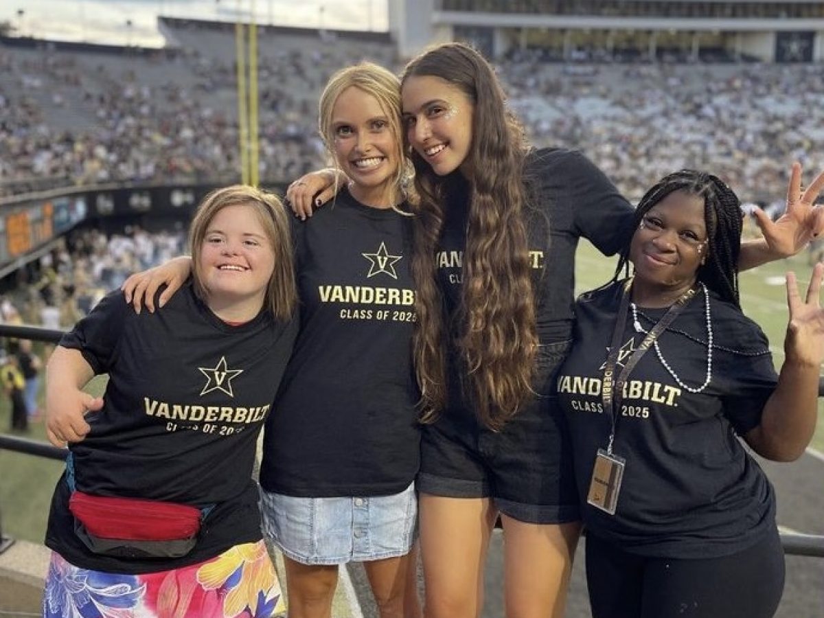 Next Steps Students & Ambassa'dores at a Vanderbilt football game